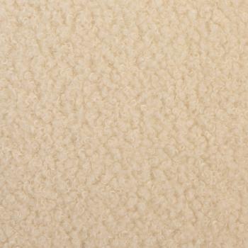 Preview: Teddy Plüsch Minky Bouclé in Naturweiß, Locken in Nahaufnahme